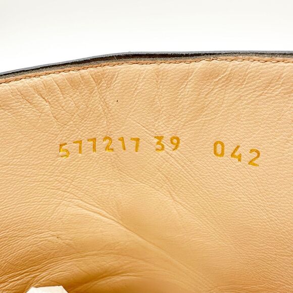 GUCCI Marmont Kiltie Fringe GG Platform Boots Size 39 US 9 Black Leather Ankle - Picture 12 of 12